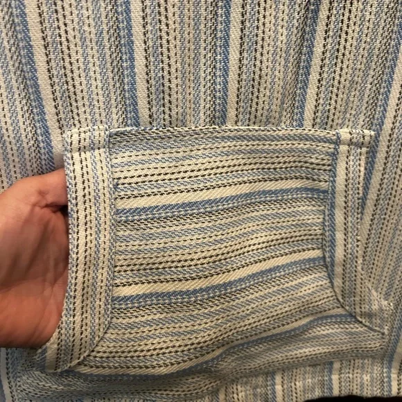 Beach By Exist Blue and White Striped Pullover - Picture 6 of 10